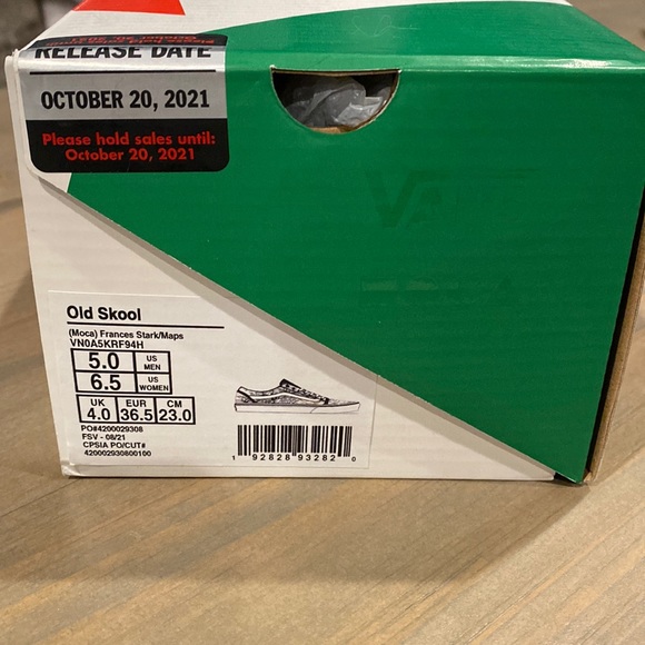 Vans Old Skool Frances Stark / Maps Lace Up Shoe Size: 5.0 Men’s 6.5 Women’s - Picture 2 of 11